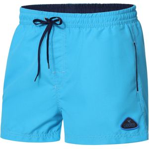 Ladeheid LA-ZA-SWS-1001 Heren Zwembroek - Zwemshorts - met zijzakken en achterzak - sneldrogend - met binnenslip van mesh - Koordsluiting - Polyester - Azuurblauw/Marineblauw - 5XL