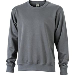 James and Nicholson Uniseks werkkleding Sweatshirt (Koolstofgrijs)