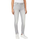 Pepe Jeans - Skinny Fit - Hoogzittende Jeans - Grijs