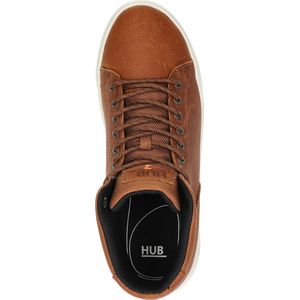 HUB Murrayfield 3.0 Hoge sneakers - Leren Sneaker - Heren - Cognac - Maat 46