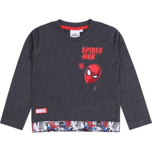 Donkergrijze jongensblouse SPIDER-MAN MARVEL met lange mouwen