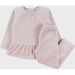 Noukie's - Pyjama - Kersenprint - Poederroze - Maat 18 maanden