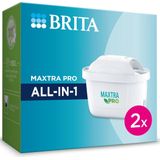 BRITA Maxtra Pro All-In-1 Filterpatronen - 2 Stuks Voordeelverpakking | Zuiver Water met Brita Maxtra Filter | Brita Waterfilter voor Waterfilterkan