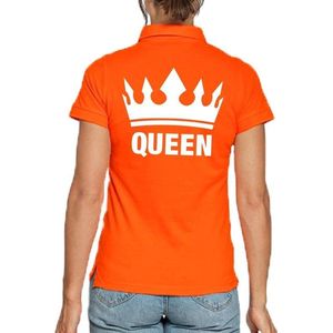 Koningsdag poloshirt / polo t-shirt Queen oranje voor dames - Koningsdag / EK WK XXL