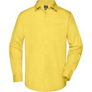 Overhemd Heren met Lange Mouw (Geel) - Maat M