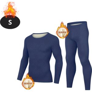 Nivard Thermokleding Heren - Thermobroek - Thermoset - Thermolegging - Winter - Thermoshirt - Marineblauw - S