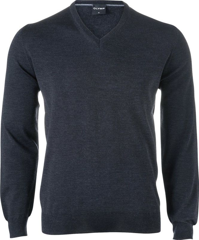 Olymp Trui Merino Antraciet - Maat XL - Heren - Pullovers