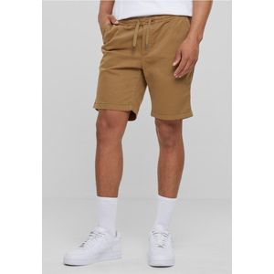 Urban Classics - Stretch Twill Joggshorts Korte broek - S - Beige