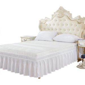 Kanten bedrok elastisch polyester ruche gemakkelijk fit spreidingsbedekking volant - koning - 78 x 80+38 cm