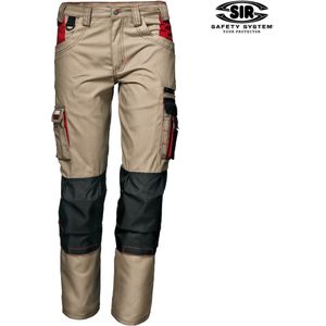 SIR SAFETY HARRISON Khaki Werkbroek - Werkbroek met Kniezakken en Multifunctionele Praktische Zakken