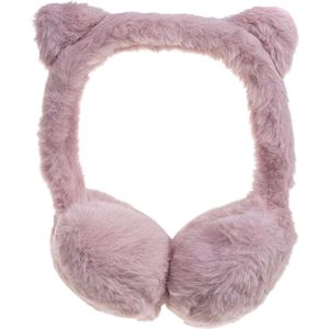 Fashion earmuffs - One size - Met kattenoorversieringen - Winter oorwarmers voor dames - Zilver