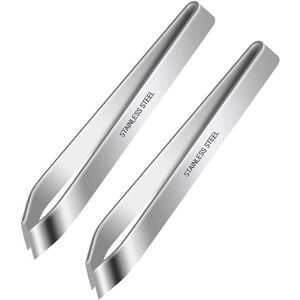 Zeynomax - Roestvrijstalen kooktang voor vis - 2 stuks - Keukenpincet voor botten en huidverwijdering - Visgraattang