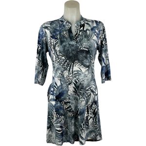 Royal Style - Soepelvallende Travelstof Grijze Jurk - Strijkvrij & Machinewasbaar