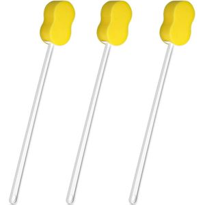 longziming -3-delige Douchborstelset voor Dames, Lange Handvaten van 22,4 inch, Geel Spons voor Lichaams- en Voetverzorging, Geschikt voor Douche en Bad, Achtcijferig Design