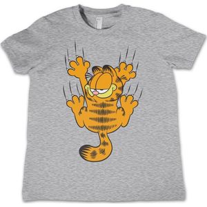 Garfield Kinder Hanging On Kids T-Shirt VIA-12-GAR004-H89-2 HeatherGrey-XS