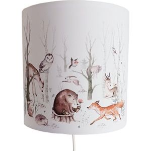 Wandlamp Forest Friends- bosdieren -wit-wandlamp-dieren-sfeerverlichting-pendel-lampen-kinderkamerdecoratie-woonaccessoires