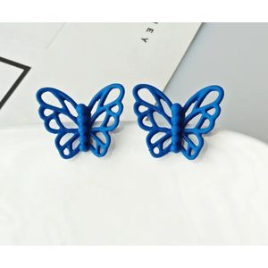 Vlinder oorbellen | blauw