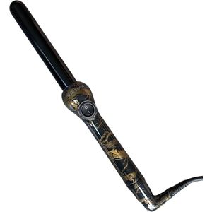 José Eber Cliploze Krultang 25mm – Ionische Technologie – Keramische Staaf – Glanzende, Pluisvrije Krullen – Inclusief Hittebestendige Handschoen – Black Marble