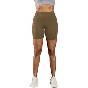 Bovista Biker Short Dames - Korte Legging - Lange Onderbroek - Bikershort - Met Pijpjes - Koffie - Maat M