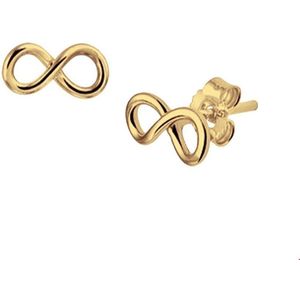 Oorknoppen - Infinity - Verguld Zilver - Geel - 1 Micron