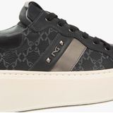 Nerogiardini Sneaker Handschoen Zwart T.Giove / Grijs T.Brill Antraciet Pu.G - Streetwear - Vrouwen