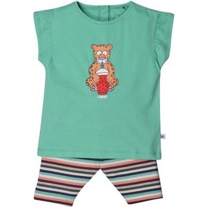 Woody pyjama baby - jadegroen - panter - 201-3-BAB-S/744 - maat 56