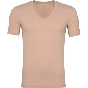 OLYMP - T-Shirt V-Hals Nude - Maat XL - Body-fit