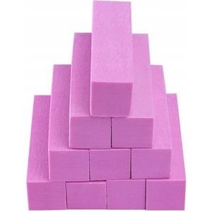 100x Nagelpolijstblok - 4-zijdige polijstblok voor nagels, roze