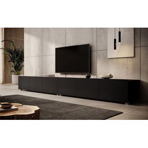 Meubella - TV-Meubel Calabas - Mat Zwart - 300 cm