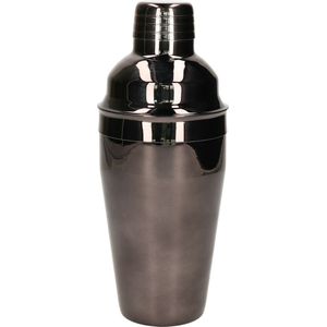 Alpina Cocktailshaker - 550 ml-zwart -RVS- Bar/cafe benodigdheden - Cocktails maken - Mix/shake bekers