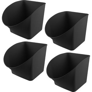 Sunware - Basic speelgoedbox zwart - Set van 4
