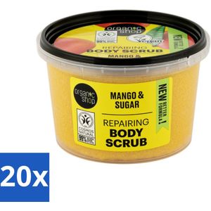 Organic Shop - Organic Mango & Sugar Body Scrub - Peeling en Geur - 250 ml - Bulkverpakking - 20 stuks