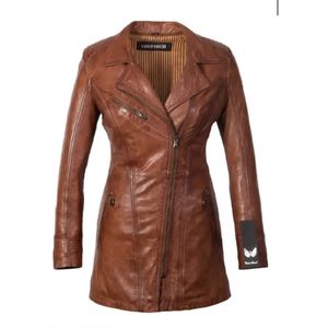 100% leren dames jas Sofi Cognac - 48/4XL
