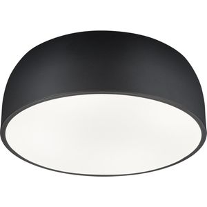 LED Plafondlamp - Plafondverlichting - Torna Barnon - E27 Fitting - 4-lichts - Rond - Mat Zwart - Aluminium