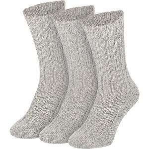 Apollo - Noorse wollen werksokken - Grijs - Maat 46/48 - Werksokken heren - Warme wollen sokken - Werksokken heren 46 48 - Naadloze sokken