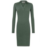 Felix Hardy Kabelgebreide Jurk Met Lange Mouwen - 100% Katoen Dames Groen - L