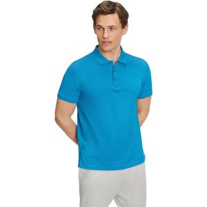 FALKE Basic Polo Shirt Piqué zacht huidvriendelijk katoen polo shirt heren turkoois - maat S