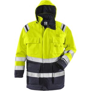 Fristads Flamestat Hi Vis Airtech® Winterparka Klasse 3 4086 Athr - Hi-Vis geel/marineblauw - 2XS