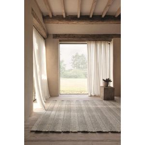 LIGNE PURE Grade – vloerkleed – tapijt – handgeweven – wol – eco – modern – Beige Grijs - 140x200