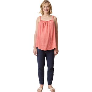 Zwangerschapsblouse - Katoenen Gaas - Wit - Dunne Schouderbandjes