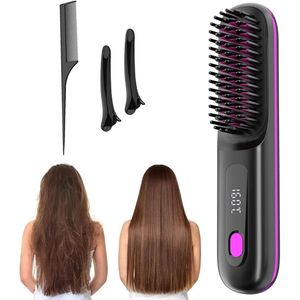2 in 1 Elektrische Waterdichte Olie Applicator - Scalp Massage Borstel voor Haargroei - Draadloze Rode Licht Haar Massager Scalp Massage Kam
