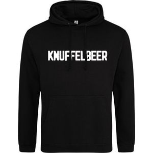 KNUFFELBEER Hoodie | Sweater | Capuchon | Trui | Hooded | Print | Zwart | Maat XL