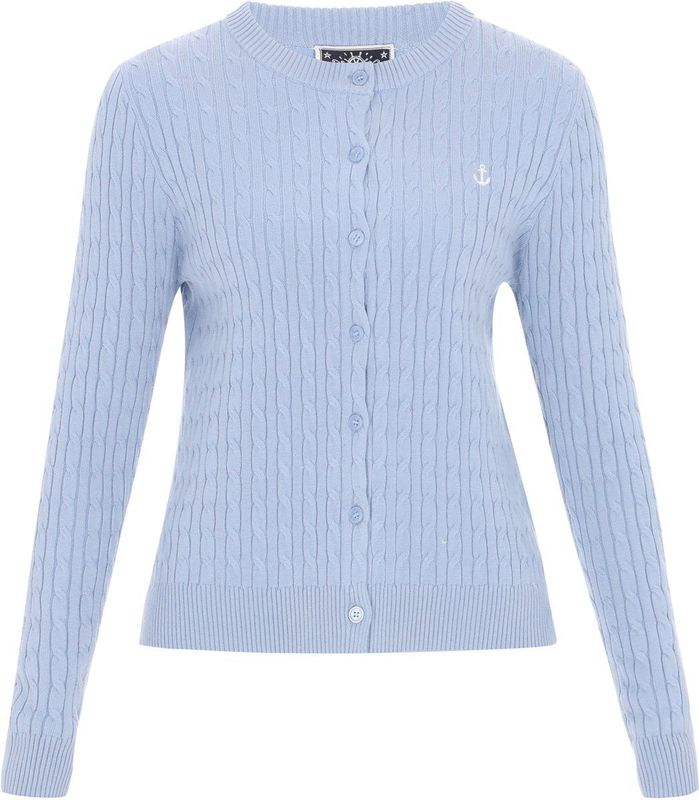 DreiMaster - Maritim - Gebreid Vest - Lichtblauw