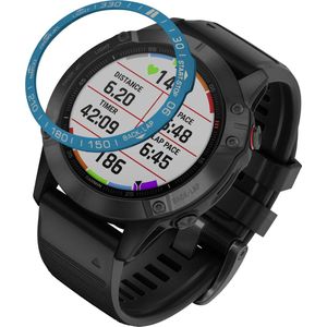 kwmobile Beschermende Ring geschikt voor Garmin Fenix 7 Fitness Tracker - Bezel Ring voor smartwatch - Beschermring voor smartwatch in blauw / zilver.