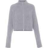 myMo - Damesvest - Zwart - Ribbreisel - Raglanmouwen