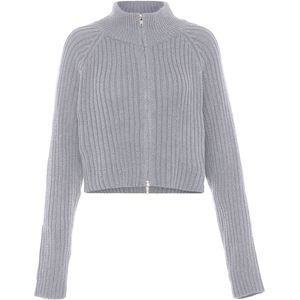 myMo - Damesvest - Zwart - Ribbreisel - Raglanmouwen