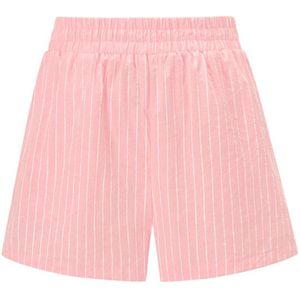 Roze Co-ord Set Dames | Gestreepte Matching Set met Hart Detail | Blouse & Short | Trendy Zomer Outfit | Maat S