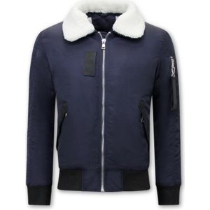 Casual Piloten Bomber Jack Mannen - Blauw