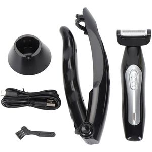 Rugtrimmer voor mannen, elektrische rugscheerapparaten voor mannen met afneembare en uitschuifbare handgreep, Manscape lies- en lichaamshaartrimmer voor mannen, nat en droog