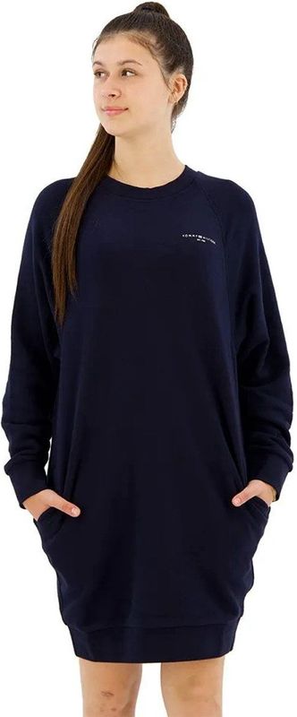 Tommy Hilfiger 1985 Mini Corplogo Lang Mouw Jurk Blauw XS Vrouw